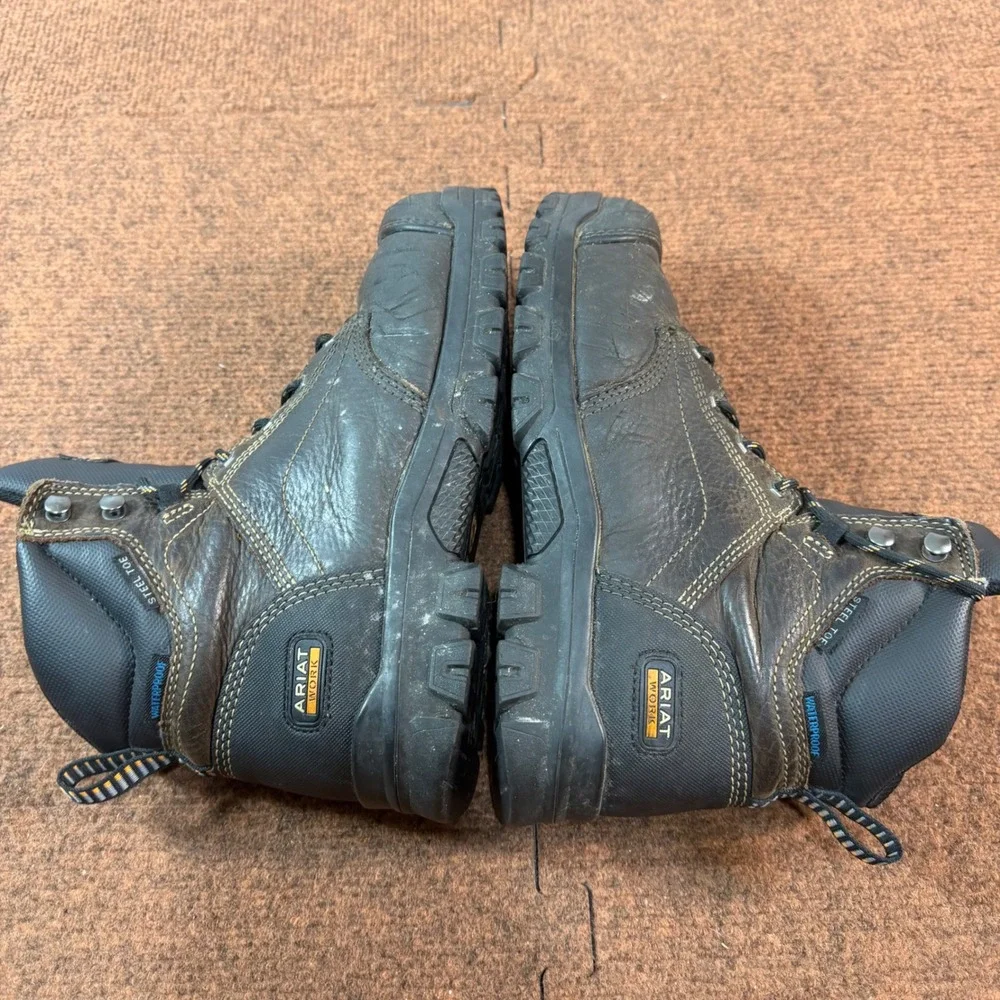 Ariat Work Womens Steel Toe Waterproof Boots Black Leather EH 10040405 US 8.5W